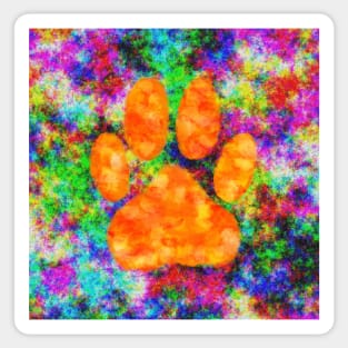 Watercolor Dog Paw Print Sticker